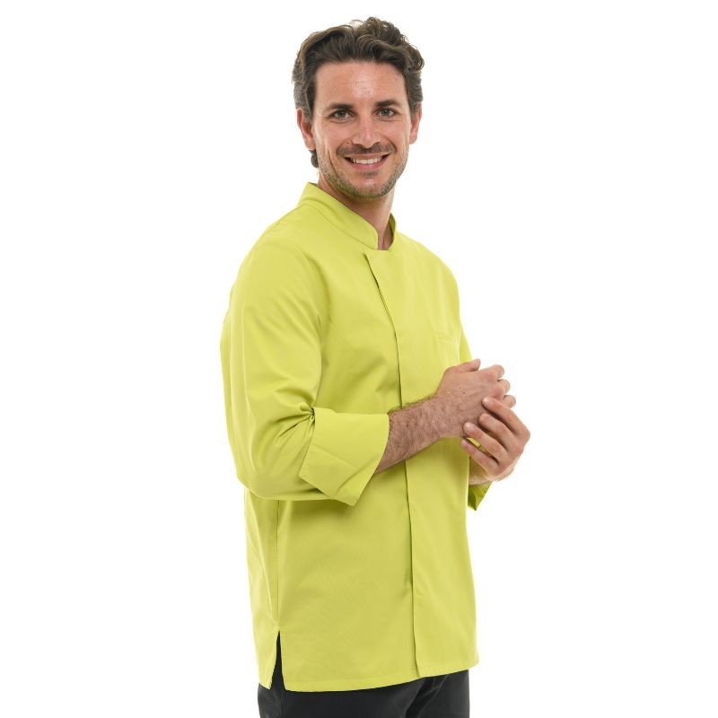 Men's Long Sleeve Lime Chef Coat Texas - MANELLI