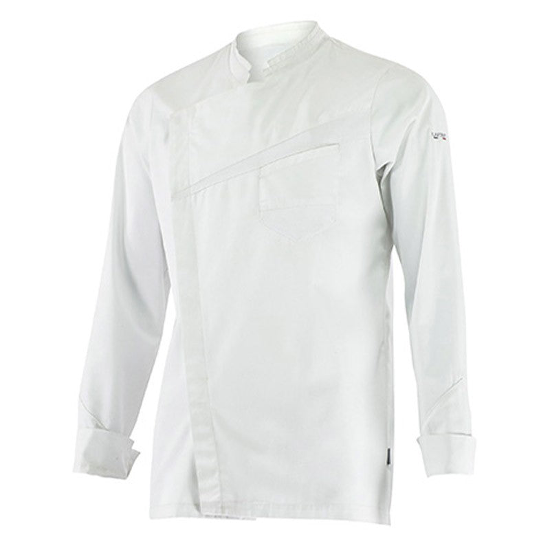 Men's White Double-collar Kitchen Coat Lemongrass - LAFONT