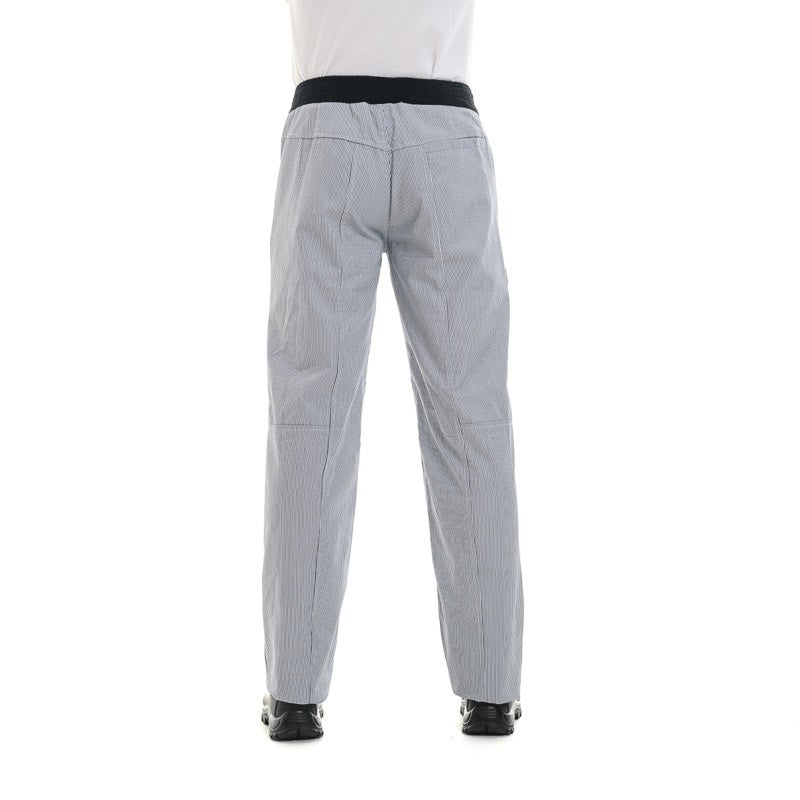 Navy blue lined white pants - MANELLI