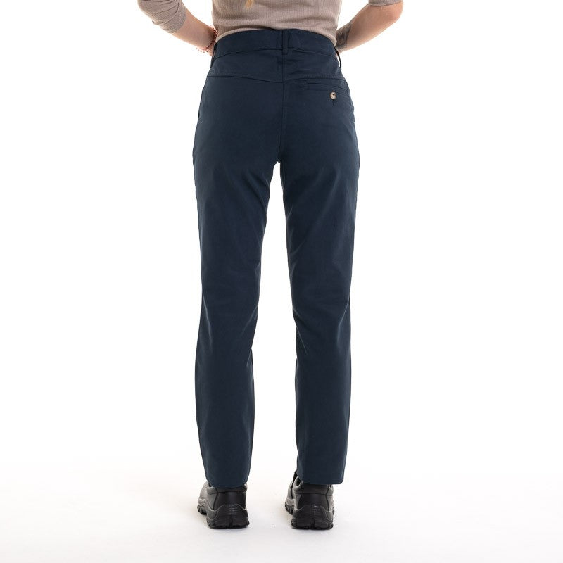 Navy peach skin chinos for women - Chiara - ROBUR