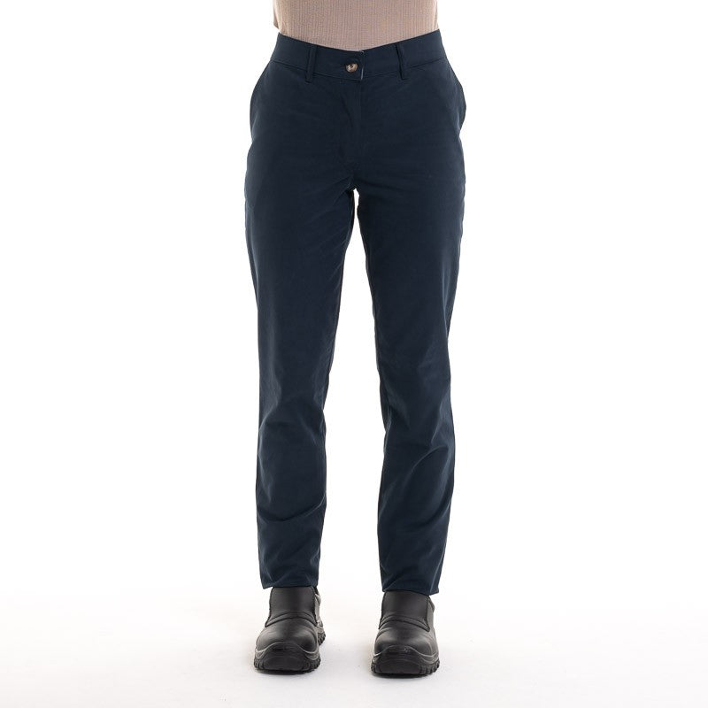 Navy peach skin chinos for women - Chiara - ROBUR