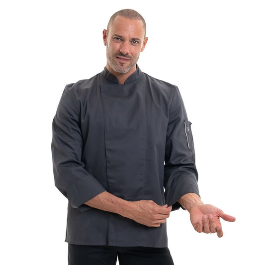 Nero Gray Chef Coat Long Sleeves - ROBUR