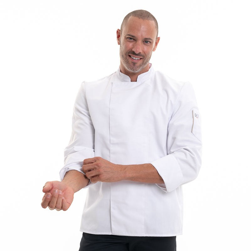 Nero Long Sleeve White Chef Coat - ROBUR