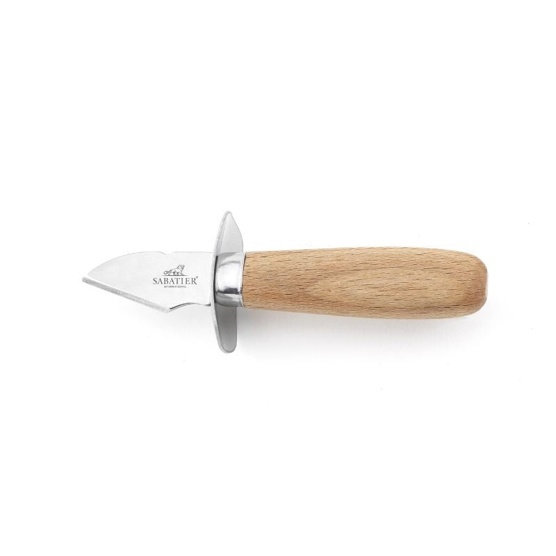 Oyster Knife with Guard, 45cm, Wooden Handle by Sabatier - MANELLI