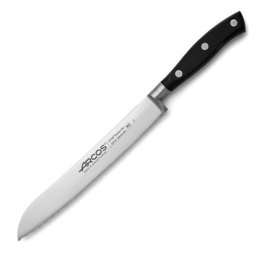 Riviera Range 200mm Black Bread Knife - ARCOS