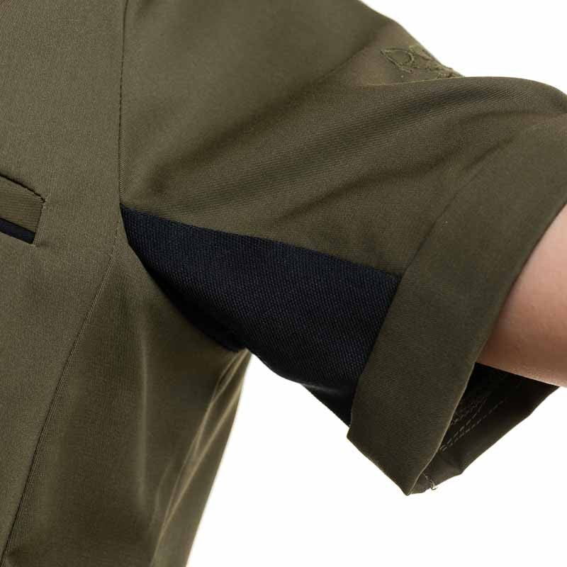 Short Sleeve kitchen Coat ESCALE olive/black - ROBUR