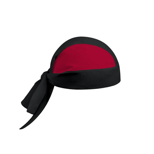 Two-Tone (Black and Red) Chef Bandana - MANELLI