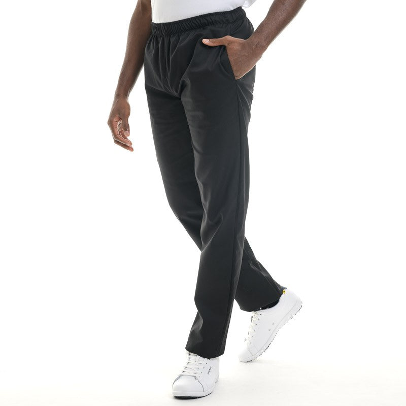 Unisex Black ECO/LYOCELL Kitchen Trousers - MANELLI