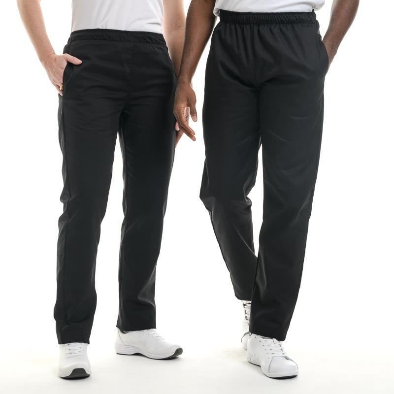 Unisex Black ECO/LYOCELL Kitchen Trousers - MANELLI