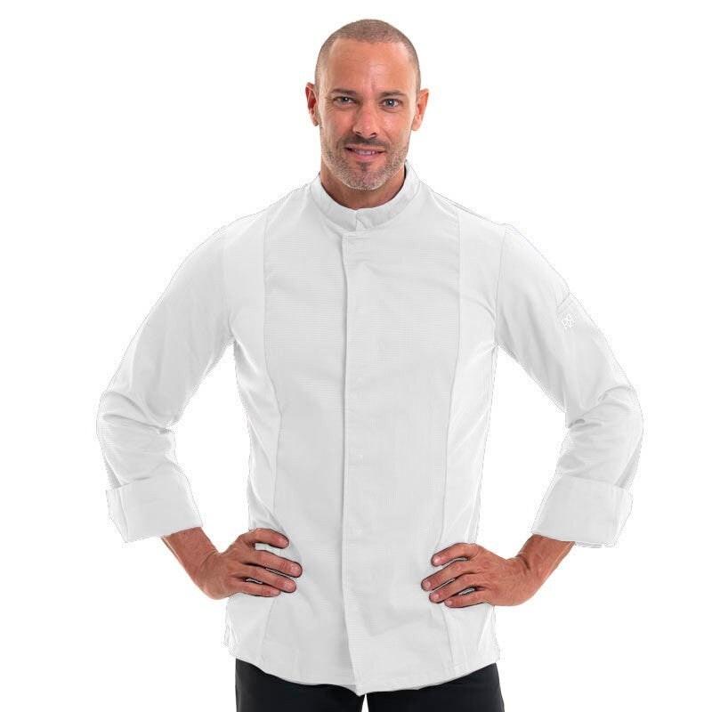 Professional Elegance: Robur Siaka Long-Sleeve White Chef Jacket