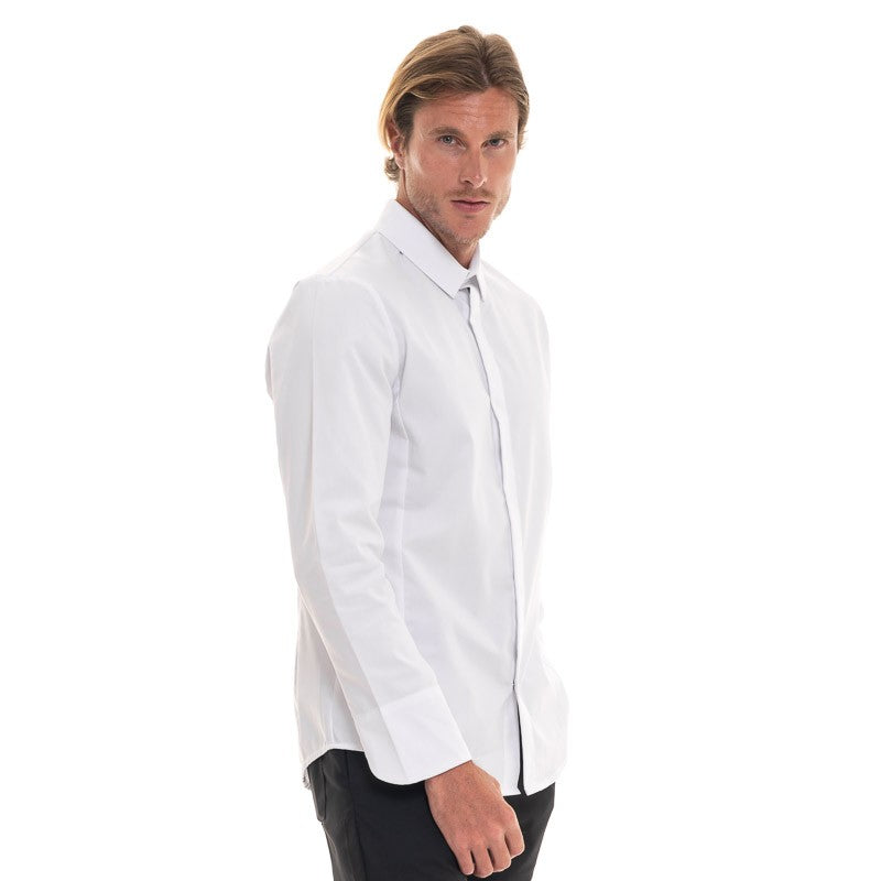 White Long Sleeve Shirt Style Kitchen Coat FIGARI - ROBUR