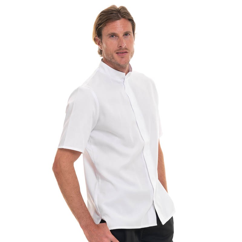 White Short Sleeve kitchen Coat BALSA - ROBUR