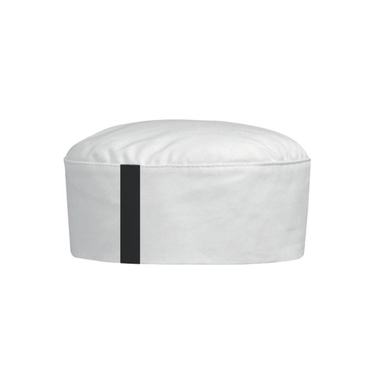 White cap with black border - MANELLI