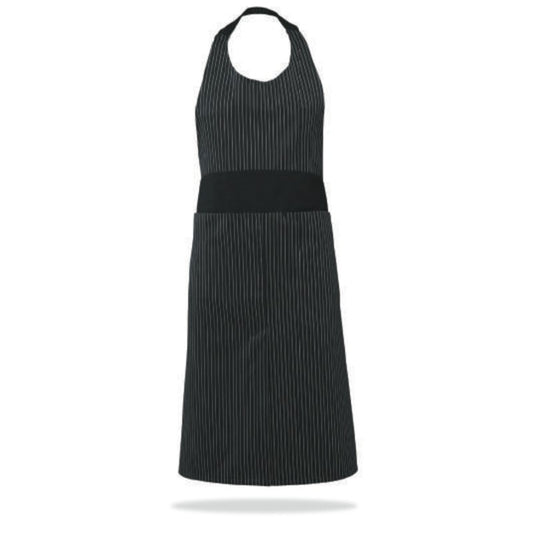 Women's Kitchen Apron Black White Stripes - ROBUR