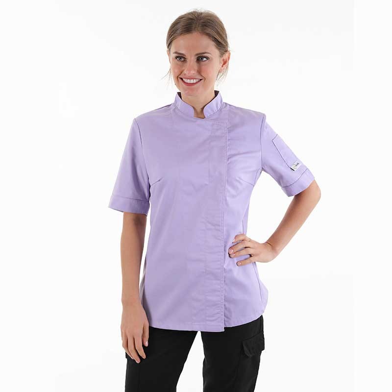 Women's Lilac Short Sleeve or Long Sleeve Kitchen Coat - MANELLI