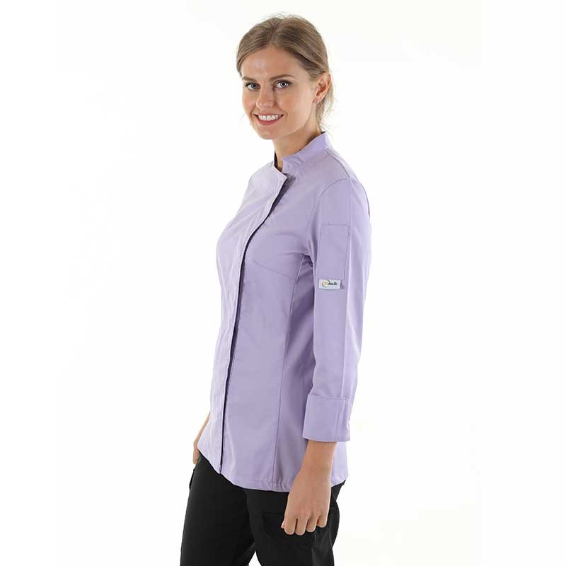 Women's Lilac Short Sleeve or Long Sleeve Kitchen Coat - MANELLI