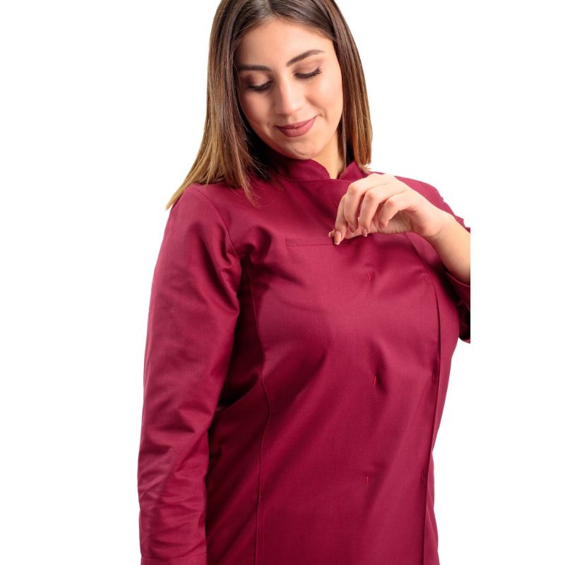 Women's Long Sleeve Plum Cooking Coat California - MANELLI