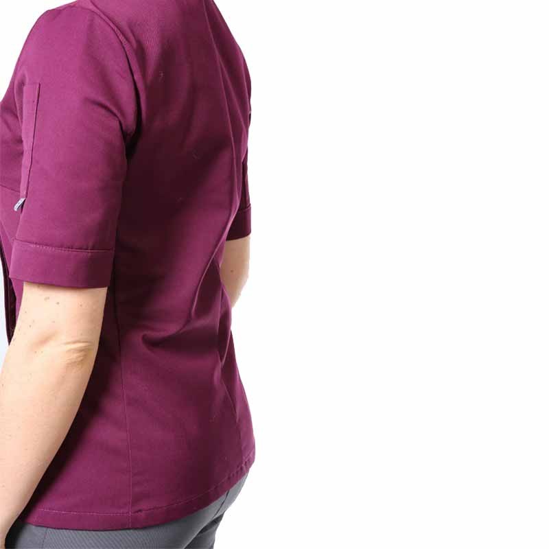 Women's Plum Short Sleeve Kitchen Coat - MANELLI