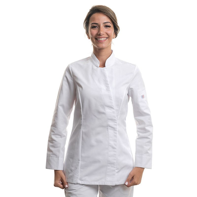 Women's White Long Sleeve Kitchen Coat ALPILLES - ROBUR