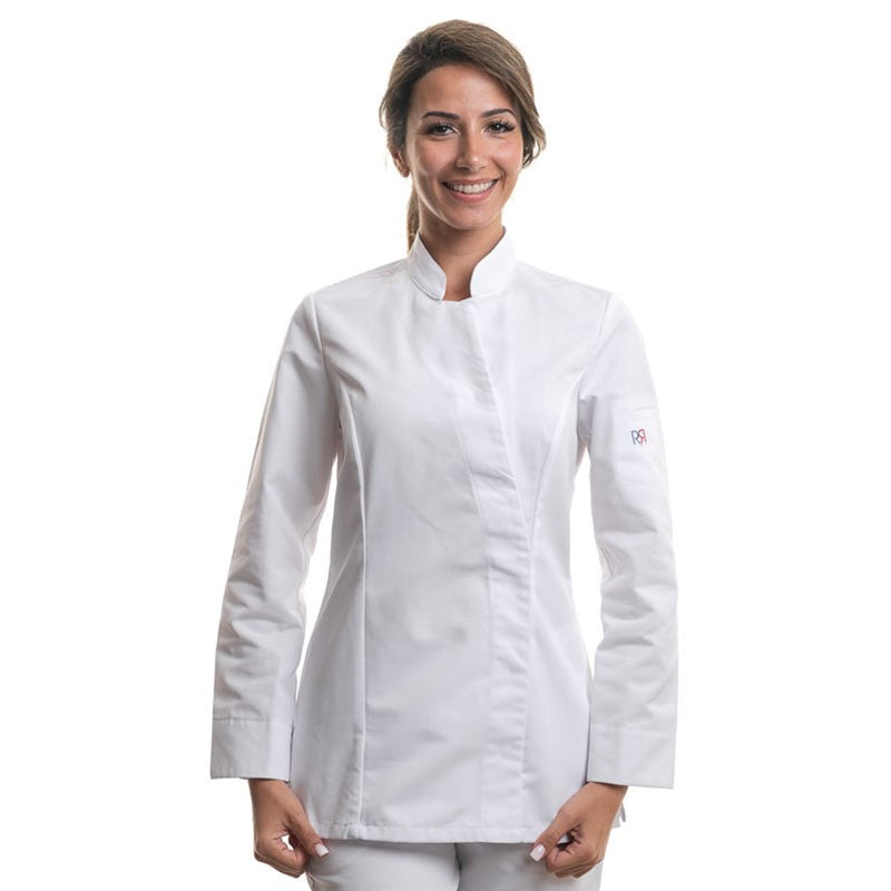 Women's White Long Sleeve Kitchen Coat ALPILLES - ROBUR