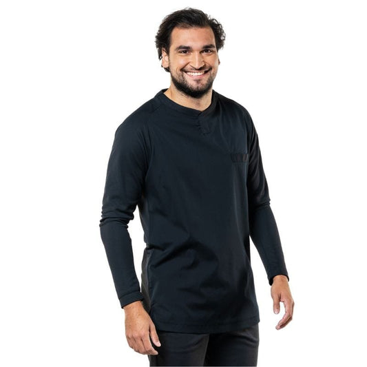 Chaud Devant 3XL / Noir Valente UFX Black Long Sleeve Kitchen T-Shirt - Chaud Devant