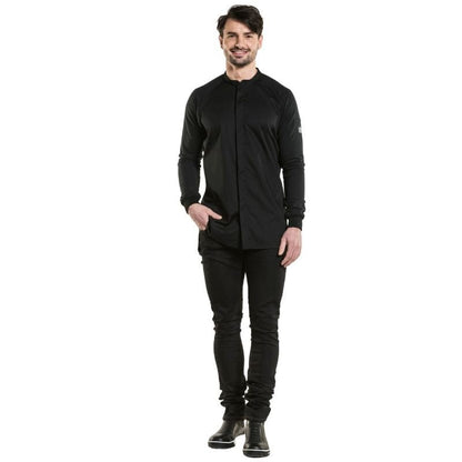 Chaud Devant Black Centered Cut Kitchen Coat - Fratello - Chaud Devant