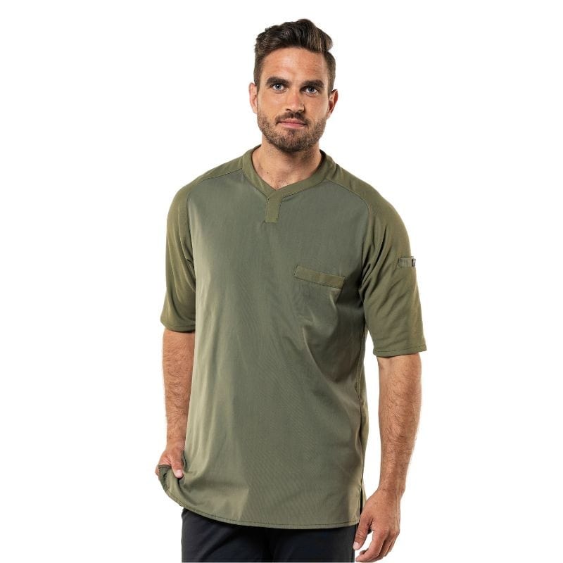 Chaud Devant Khaki Eco-Responsible Kitchen T-shirt - CHAUD DEVANT