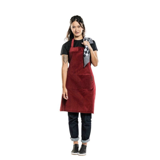 Chaud Devant Red Velvet Service Apron - CHAUD DEVANT