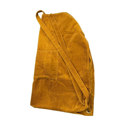 Chaud Devant Yellow Velvet Cross Back Apron - CHAUD DEVANT