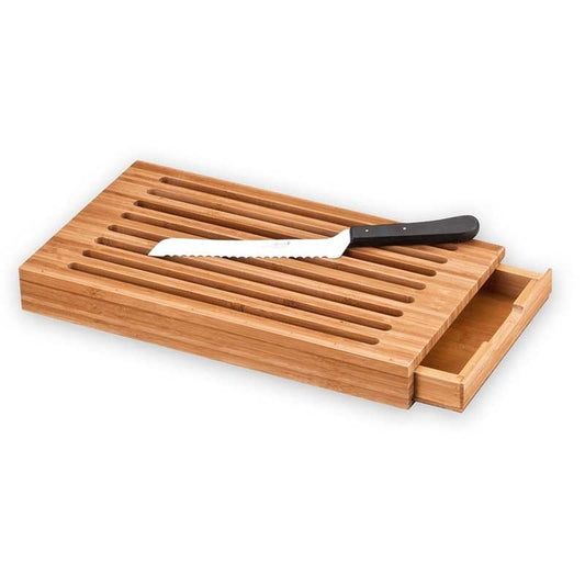 Deglon Bread Board with Crumb Catcher and Bread Knife - Deglon