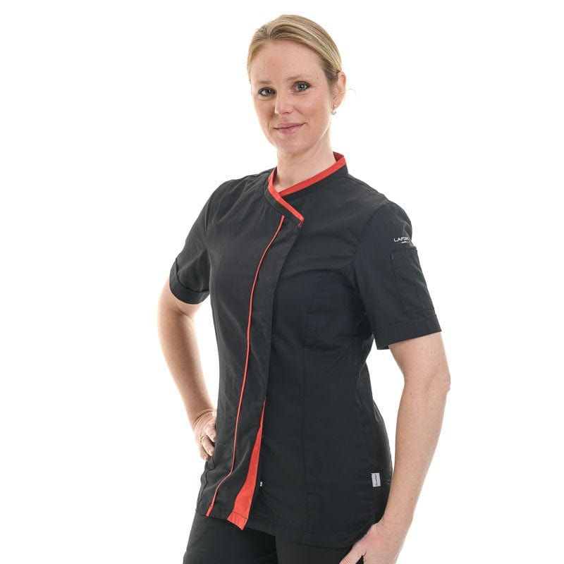 Lafont - Cuisine Black and Red Women's Kitchen Coat - LAFONT