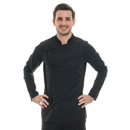 Lafont - Cuisine Men's Black Double-collar Kitchen Coat - LAFONT