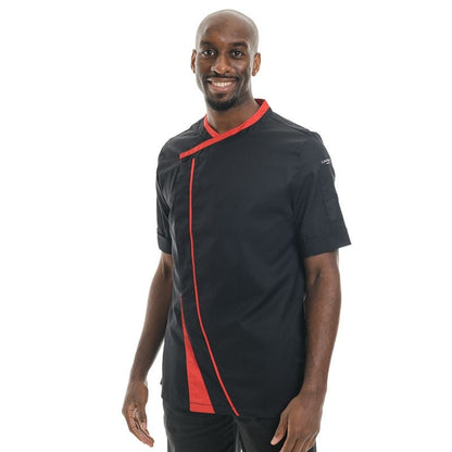 Lafont - Cuisine Men's Red and Black Chef Coat - LAFONT