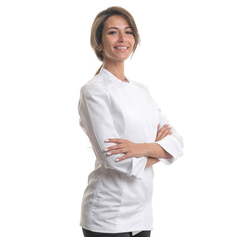 Lafont - Cuisine Women's Titanium White Chef's Coat - LAFONT