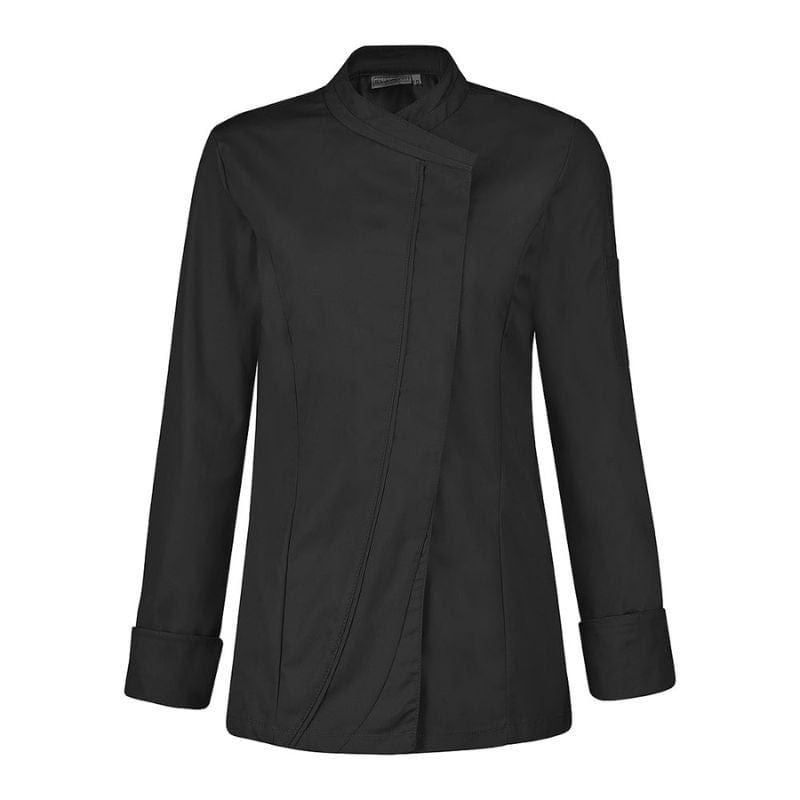 Lafont - Cuisine XS Saffron Women's Kitchen Coat Long Sleeve Black - LAFONT