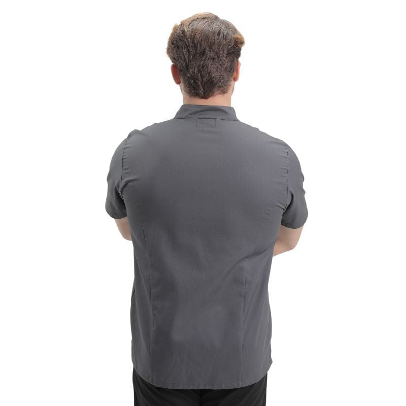 Manelli 5XL Men's Short Sleeve Gray Cooking Coat - MANELLI