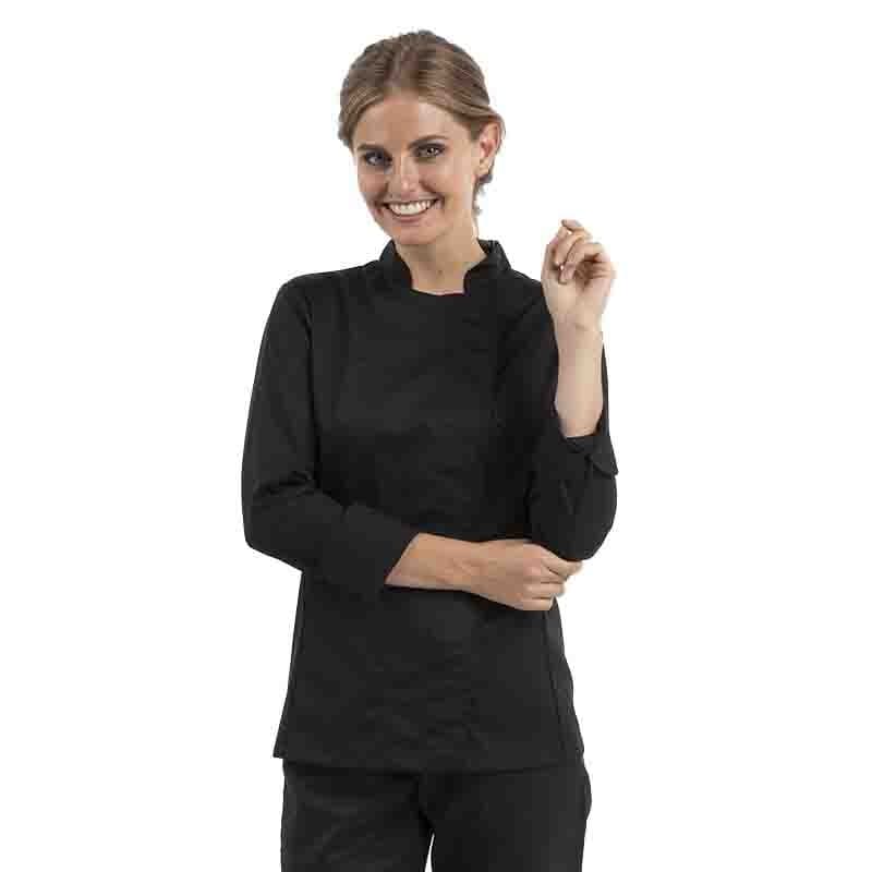 Manelli 5XL Women's Long Sleeve Black Chef Coat - MANELLI