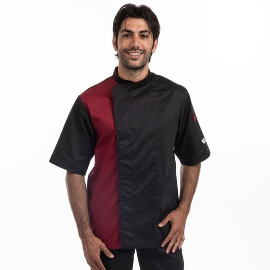 Manelli Black Burgundy Kitchen Coat - MANELLI