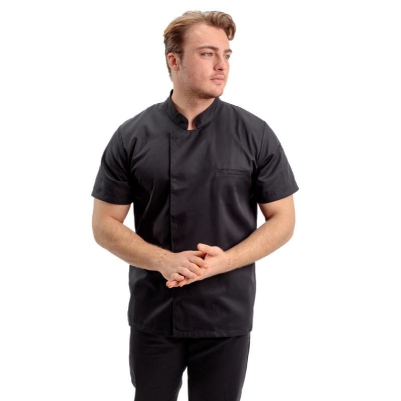 Manelli Black Short Sleeve Chef Coat - MANELLI