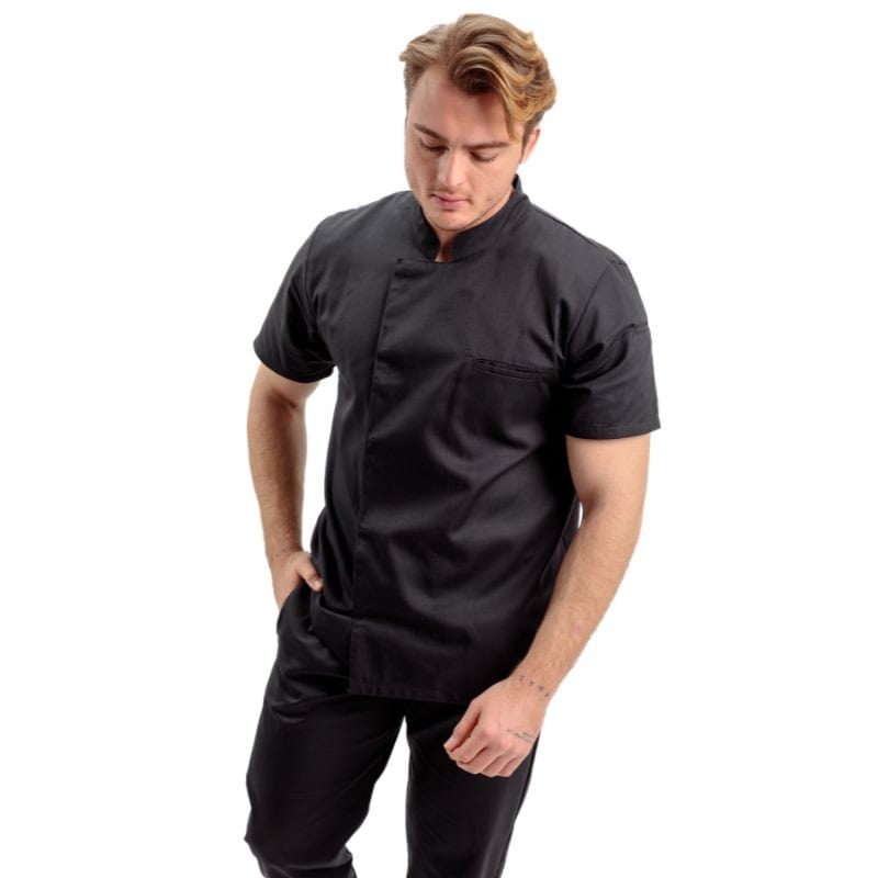 Manelli Black Short Sleeve Chef Coat - MANELLI