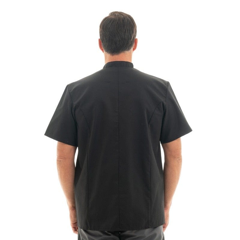 Manelli Black Unisex Short Sleeve Chef Coat - MANELLI