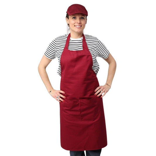 Manelli Burgundy Bib Apron - MANELLI