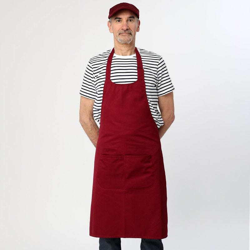 Manelli Burgundy Bib Apron - MANELLI