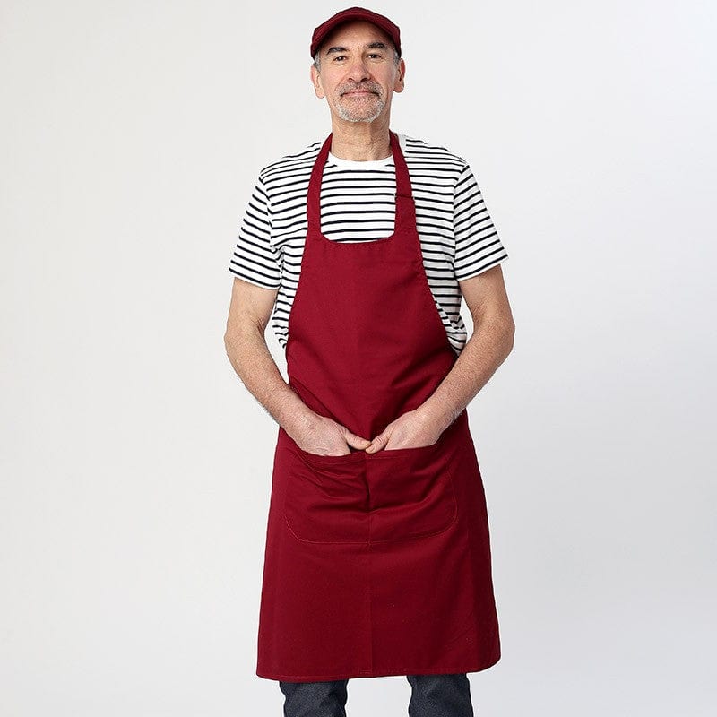 Manelli Burgundy Bib Apron - MANELLI