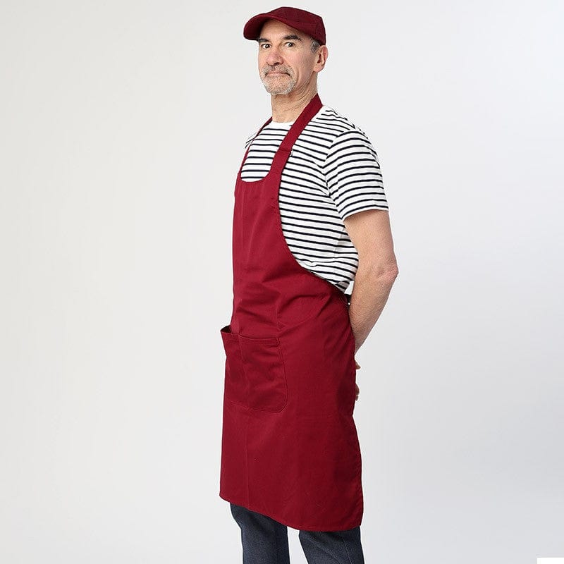 Manelli Burgundy Bib Apron - MANELLI