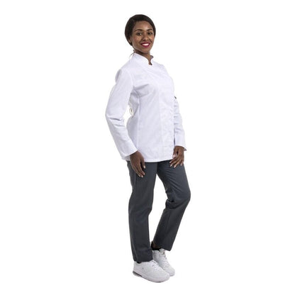 Manelli Long Sleeve / 3XL Women's Long Sleeves White Kitchen Coat - MANELLI