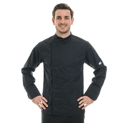 Manelli Long Sleeve / XS Black Chef Coat Short Sleeve - MANELLI