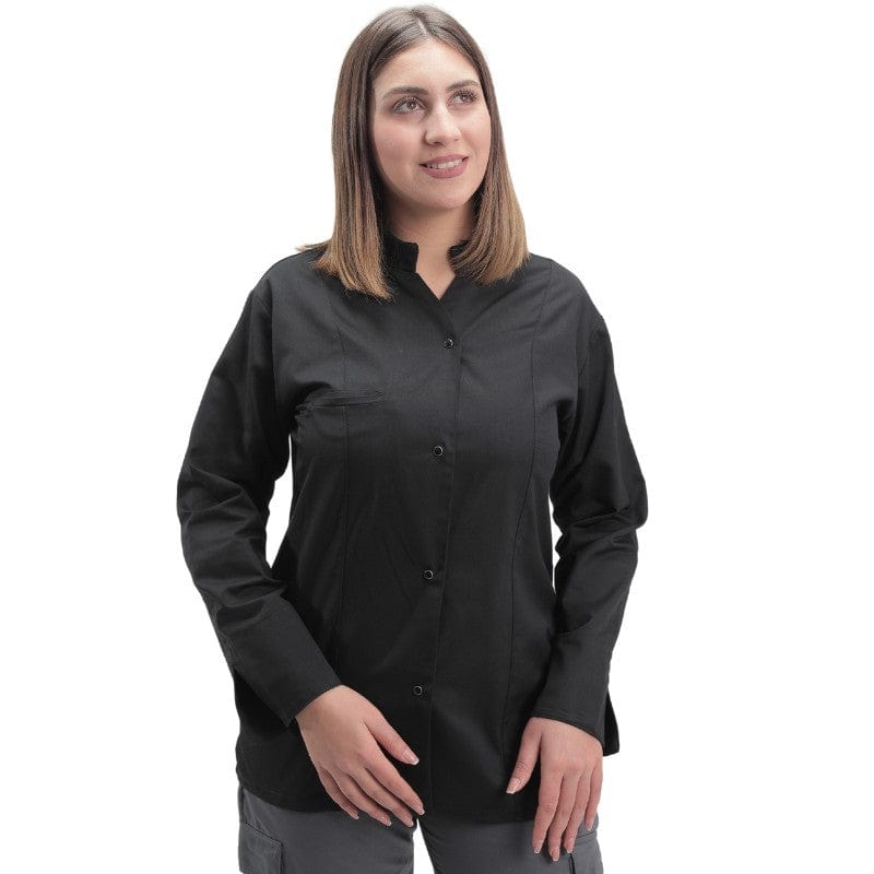 Manelli Long Sleeve / XS / Noir Women's Short Sleeve Black Kitchen Coat - Marbella - MANELLI