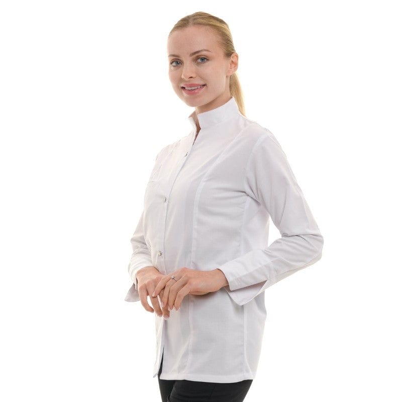 Manelli Marbella Women's Kitchen Coat Short Sleeve White - MANELLI