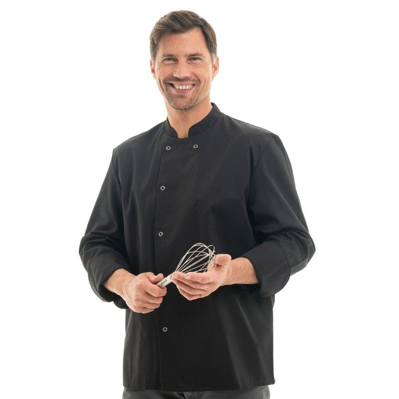 Manelli Men's Long Sleeve Apprentice Black Cooking Coat  - MARX - MANELLI